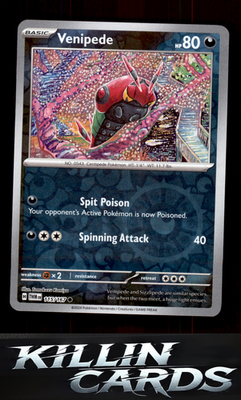 Reverse Holofoil Venipede 115/167 Pokemon Common SV06: Twilight Masquerade Card