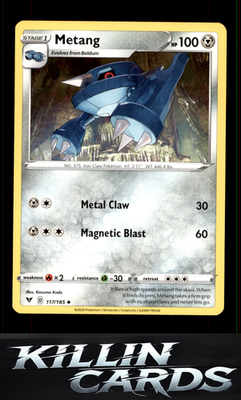 Metang 117/185 Pokemon Uncommon SWSH04: Vivid Voltage Card NM