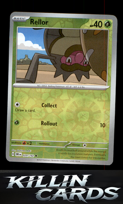 Reverse Holofoil Rellor 024/182 Pokemon Common SV10: Destined Rivals Card NM