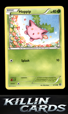 Hoppip 3/114 Pokemon Common XY - Steam Siege Card NM