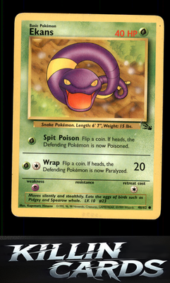 Ekans 46/62 Pokemon Common Fossil Card LP