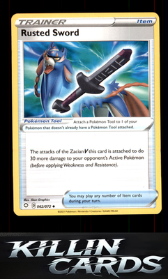 Rusted Sword 062/072 Pokemon Uncommon Shining Fates Card NM