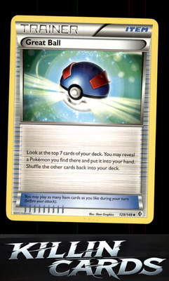 Great Ball 129/149 Pokemon Uncommon Boundaries Crossed Card LP