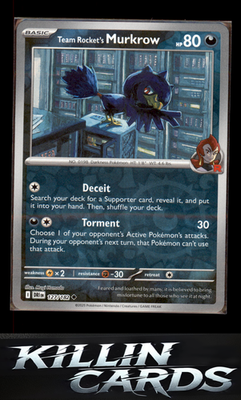 Reverse Holofoil Team Rocket's Murkrow - 127/182 127/182 Pokemon Uncommon SV10: