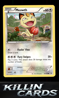 Meowth 67/108 Pokemon Common XY - Roaring Skies Card NM