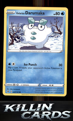 Galarian Darumaka 047/192 Pokemon Common SWSH02: Rebel Clash Card NM