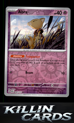 Reverse Holofoil Abra 080/167 Pokemon Common SV06: Twilight Masquerade Card NM