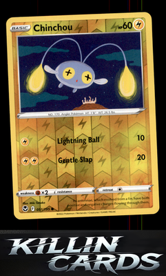 Reverse Holofoil Chinchou 051/195 Pokemon Common SWSH12: Silver Tempest Card NM
