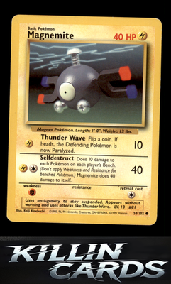 Magnemite 053/102 Pokemon Common Base Set Card NM