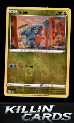 Reverse Holofoil Gible 107/172 Pokemon Common SWSH09: Brilliant Stars Card NM
