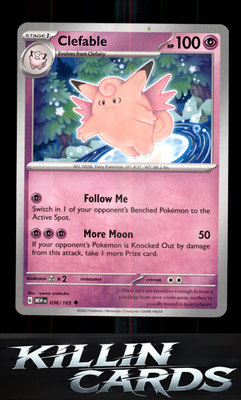 Clefable 036/165 Pokemon Uncommon SV: Scarlet & Violet 151 Card NM