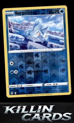 Reverse Holofoil Bergmite 044/203 Pokemon Common SWSH07: Evolving Skies Card NM