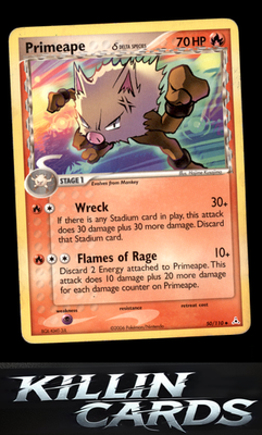 Primeape (Delta Species) 50/110 Pokemon Uncommon Holon Phantoms Card NM
