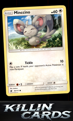 Minccino 85/111 Pokemon Common SM - Crimson Invasion Card NM