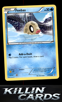 Feebas 27/124 Pokemon Common Dragons Exalted Card LP