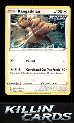 Kangaskhan 204/264 Pokemon Rare SWSH08: Fusion Strike Card NM