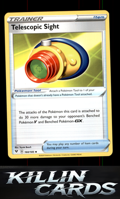 Telescopic Sight 160/185 Pokemon Uncommon SWSH04: Vivid Voltage Card NM