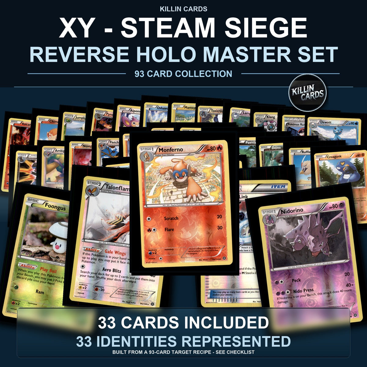 Pokemon TCG XY - Steam Siege Reverse Holo Master Set 33 Reverse Holo Card