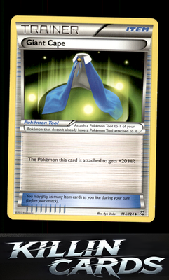 Giant Cape 114/124 Pokemon Uncommon Dragons Exalted Card LP