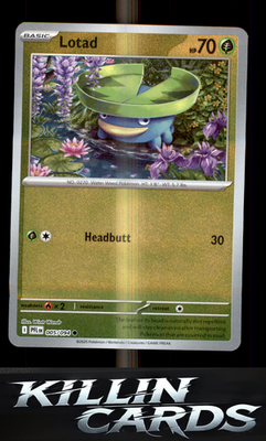 Reverse Holofoil Lotad 005/094 Pokemon Common ME02: Phantasmal Flames Card NM