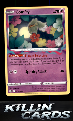 Comfey 079/196 Pokemon Rare SWSH11: Lost Origin Card NM