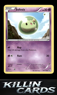 Solosis (74) 74/113 Pokemon Common Legendary Treasures Card NM