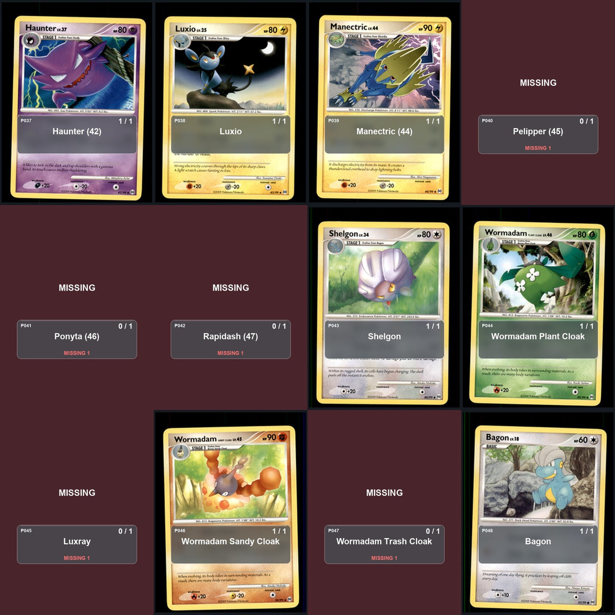 Pokemon TCG Arceus C/UC/R Standard Set 46 Cards