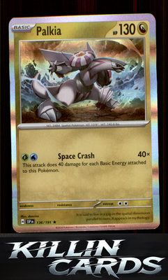 Palkia 136/191 Pokemon Rare SV08: Surging Sparks Card NM