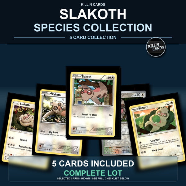 Pokemon TCG Slakoth Species Collection 5 Different Cards