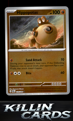 Reverse Holofoil Hippopotas 039/088 Pokemon Common ME03: Perfect Order Card NM