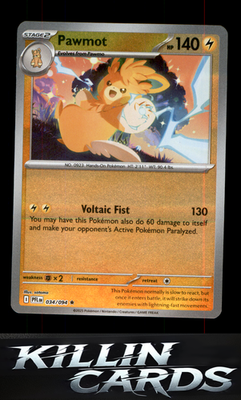 Reverse Holofoil Pawmot 034/094 Pokemon Rare ME02: Phantasmal Flames Card NM