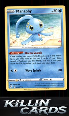 Manaphy 024/072 Pokemon Rare Shining Fates Card NM