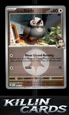 Reverse Holofoil Larry's Starly (Energy Symbol Pattern) 168/217 Pokemon Common M