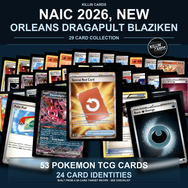 Partial Pokemon TCG NAIC 2026, New Orleans Dragapult Blaziken Decklist 53 Cards Deck