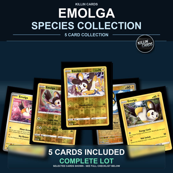 Pokemon TCG Emolga Species Collection 5 Different Cards
