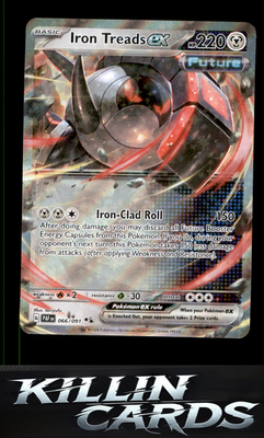 Iron Treads ex 066/091 Pokemon Double Rare SV: Paldean Fates Card NM
