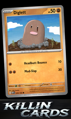 Diglett 050/165 Pokemon Common SV: Scarlet & Violet 151 Card NM