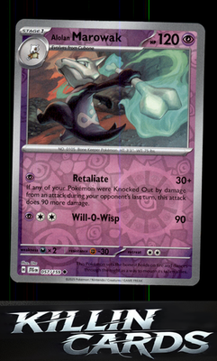 Reverse Holofoil Alolan Marowak 057/159 Pokemon Uncommon SV09: Journey Together