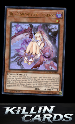 1st Edition Red Blossoms from Underroot DUDE-EN006 YuGiOh Ultra Rare Duel Devast
