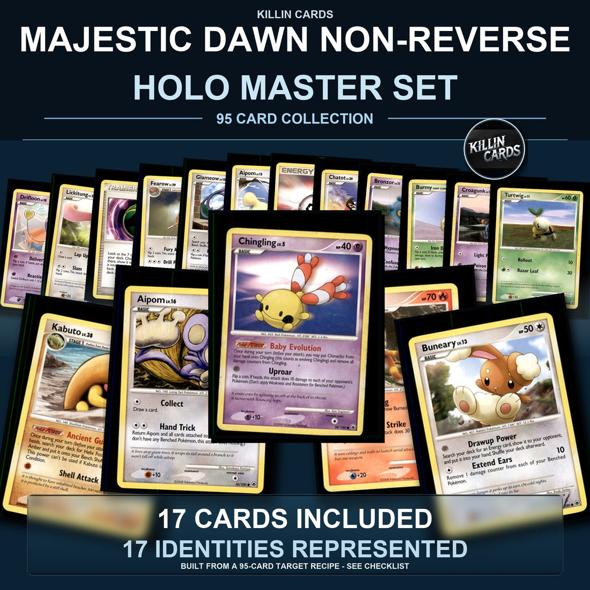 Pokemon TCG Majestic Dawn C/UC/R Standard Set 17 Cards