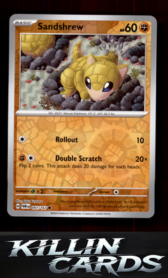 Reverse Holofoil Sandshrew 097/167 Pokemon Common SV06: Twilight Masquerade Card