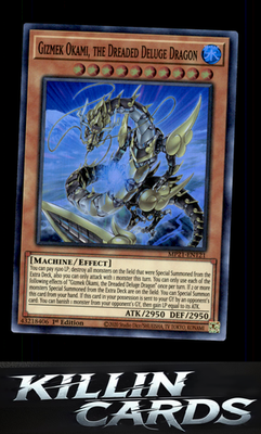 1st Edition Gizmek Okami, the Dreaded Deluge Dragon MP21-EN121 YuGiOh Super Rare