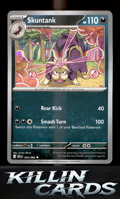 Skuntank 054/086 Pokemon Uncommon ME04: Chaos Rising Card NM