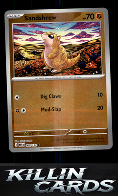 Reverse Holofoil Sandshrew 068/132 Pokemon Common ME01: Mega Evolution Card NM
