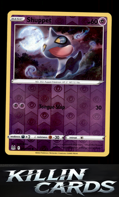 Reverse Holofoil Shuppet 072/196 Pokemon Common SWSH11: Lost Origin Card NM