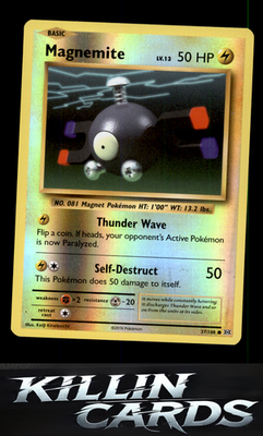 Reverse Holofoil Magnemite 37/108 Pokemon Common XY - Evolutions Card NM