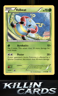 Volbeat 17/160 Pokemon Common XY - Primal Clash Card NM