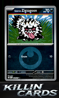 Reverse Holofoil Galarian Zigzagoon (Energy Symbol Pattern) 130/217 Pokemon Comm