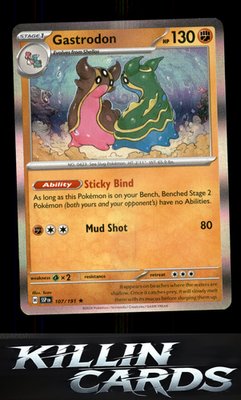 Gastrodon 107/191 Pokemon Rare SV08: Surging Sparks Card NM