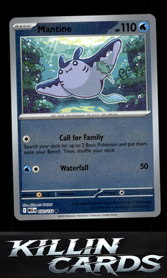 Reverse Holofoil Mantine 032/132 Pokemon Common ME01: Mega Evolution Card NM